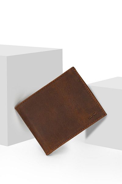 Deri Company Ανδρικό πορτοφόλι από γνήσιο (REAL) δέρμα Antique Brown 113530