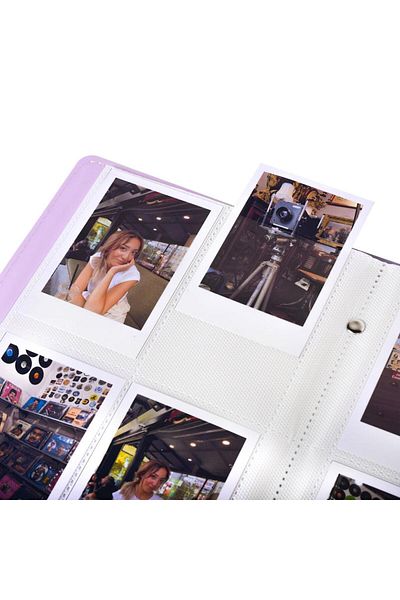 Nobbystar Ροζ άλμπουμ φωτογραφιών Instax Polacard με χωρητικότητα 96 φωτογραφιών
