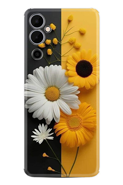 TECNO Pova Neo 2 Kılıf Boutique Baskılı Resimli Sarı Beyaz Çiçek Pcode -044
