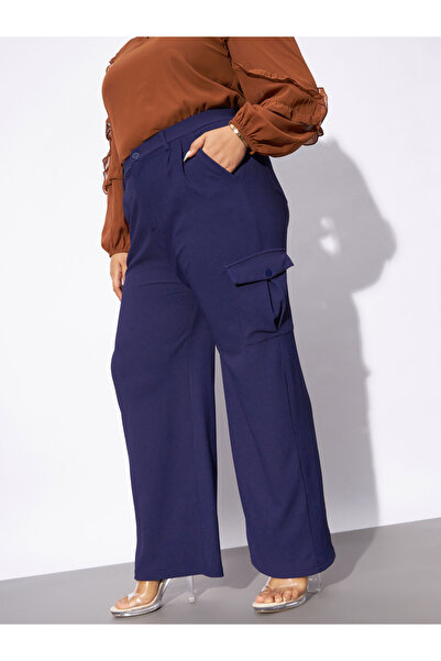 Sassafras By Styli Plus Cargo Pocket Detail Straight Pants