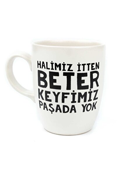 PALTO TASARIM كوب بيضاوي باللون الكريمي من Halimiz Itten Beter Enjoy Pasada -...