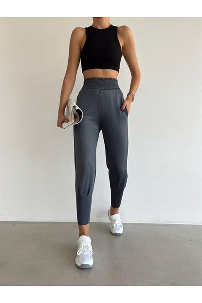 mydukkan.co Φούτερ με ελαστική πιέτα μέσης Scuba Jogger Anthracite