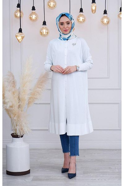 Invee Invee 6738 Model White Cardigan