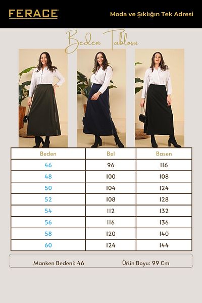 Ferace Women's Plus Size Pencil Mother Skirt with Jewelled Sides