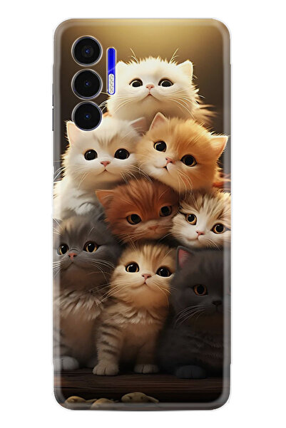 TECNO Pova 3 Kılıf Boutique Baskılı Resimli Kedicikler Pcode -027