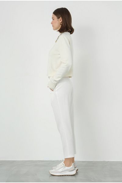 HEQA Pantaloni Ecru Fit
