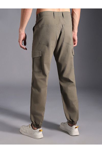 High Star By Styli Straight Fit Mid Rise Cuffed Cargo Pants