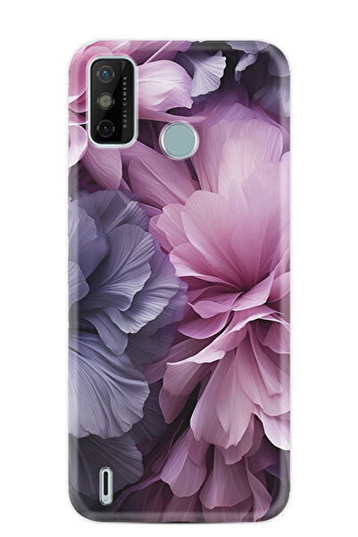TECNO Spark 6 Go Kılıf Boutique Baskılı Resimli Çiçek Mor Pcode -028