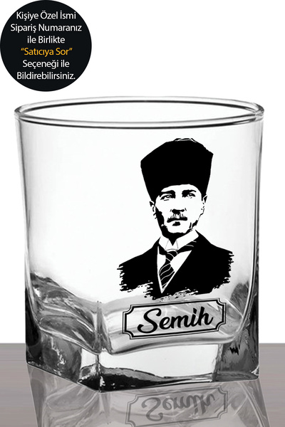 Kişiye Özel Atatürk Viski Bardağı