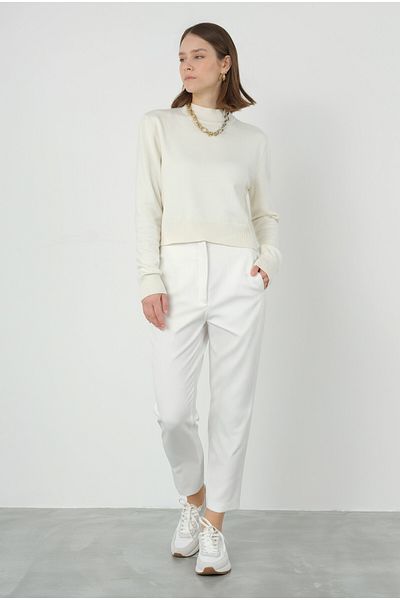 HEQA Pantaloni Ecru Fit