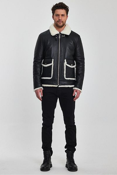 Deri Company Jake Black Leather Coat