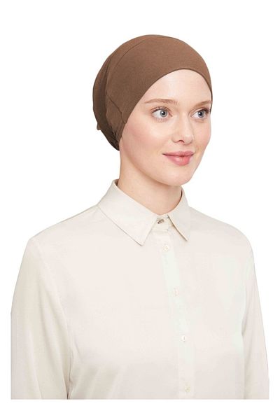 ihvanonline Non-Slip Hijab Bonnet - Elastic and Silicone, Light Brown