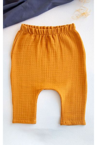 Bondilolly Baby muslin elastic waist baggy pants cotton