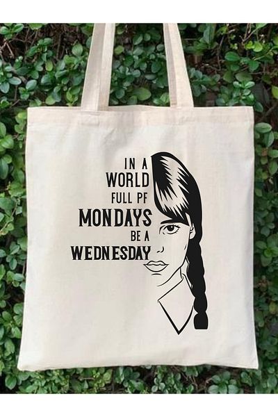 Cemira Wednesday Addams Tote Bag Geantă de stofa