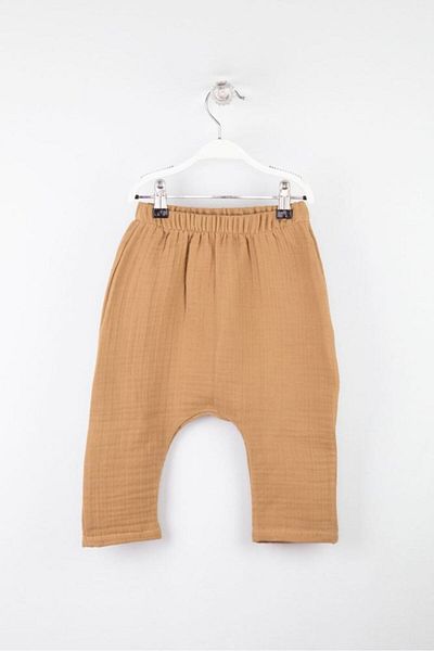Bondilolly Baby muslin elastic waist baggy pants cotton