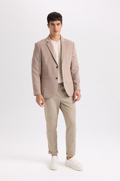 DeFacto Slim-Fit Slim-Fit-Blazerjacke mit Knöpfen 3155316