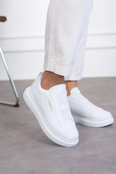 Zerenyus Υψηλής ποιότητας μοντέλο τοίχου Faux Leather Elastic Sneaker Casual Sports Shoes