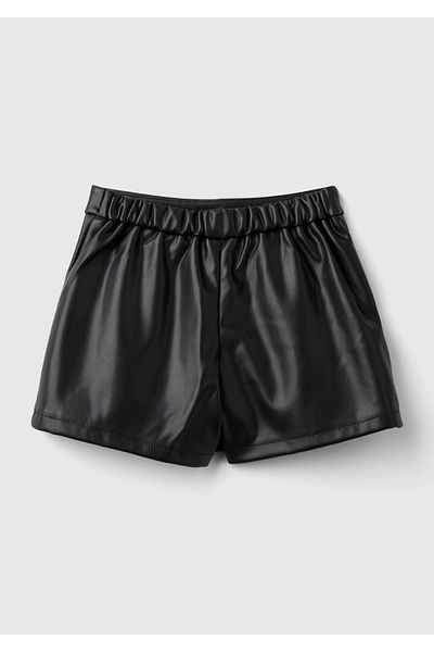 United Colors of Benetton Fusta neagră pentru fetiță, cu talie elastică în spate și pantaloni scurți în față