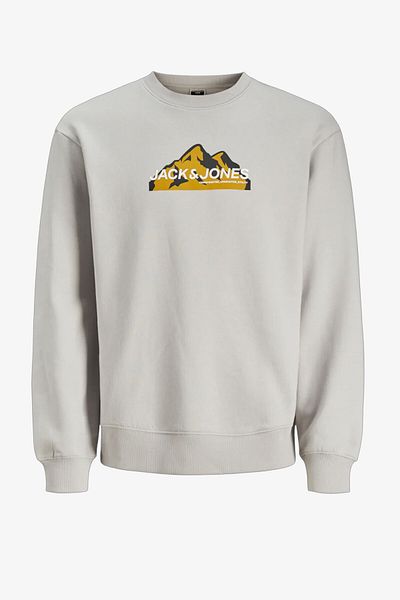 Jack & Jones Ανδρικό φούτερ Jcomountain σε γκρι χρώμα 12262094 - Ψηλόκρεμα