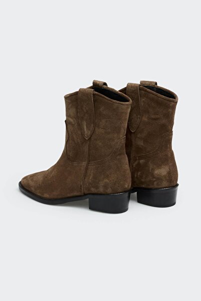 Favgi Ause Olive Süet Kadın Bot