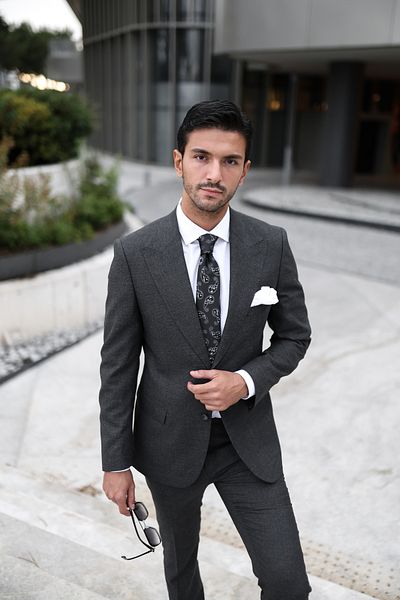 AEK FIORE Men's Smoked Suit
