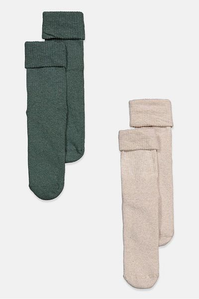 Tchibo Women 2 Pairs Of Stopper Socks, Greenk