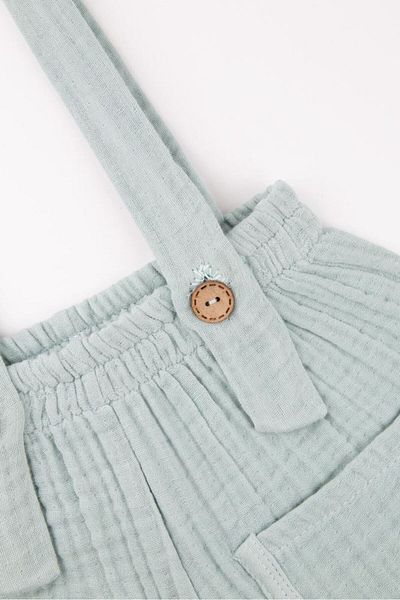 Bondilolly Baby Muslin Pocketed Strap Pants 100% Cotton