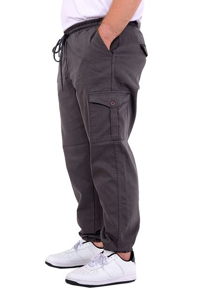 ModeXL Ανδρικό Gabardine Cargo Jogger - Plus Size, Anthracite 21927