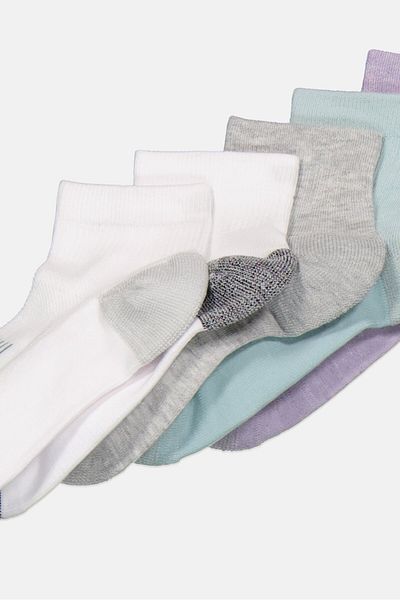 Merrell Women 6 Pairs Recycled Cushioned Socks, White Combo
