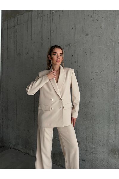 mydukkan.co Jachetă Merry Blazer de culoare piatră