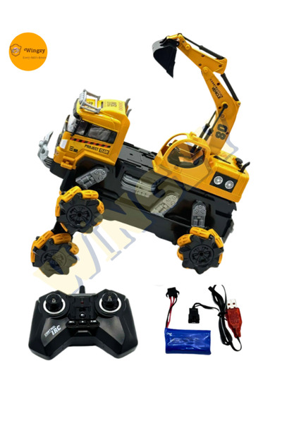 Wingzy 360° Dönebilen, Tam Fonksiyonlu Uzaktan Kumandalı Kepçe – Gerçek İnşaat Deneyimi Evde!