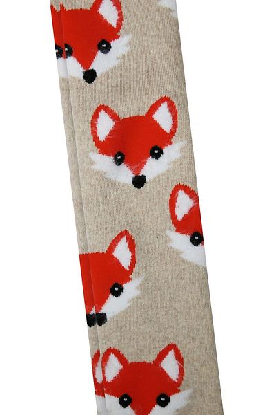 Bross Fox Pattern Towel Children's Pantyhose Winter Socks