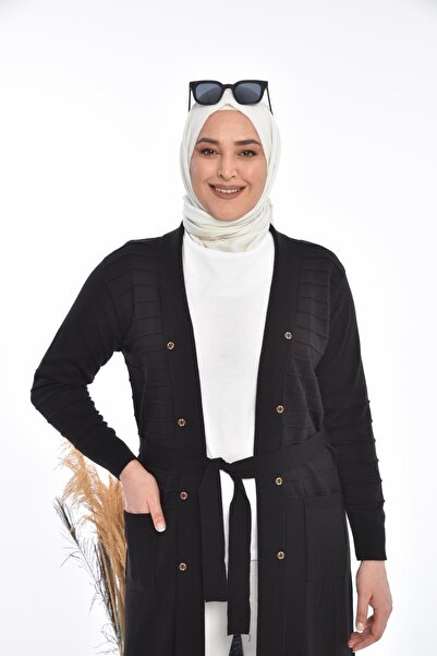 Ferace Women's Knitwear Long Cardigan Pocket V-Neck