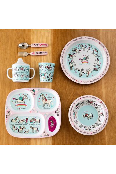 Tyrrell Katz Mini Compartment Plate for Baby // Unicorn