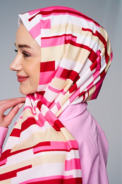 Modakaşmir Σάλι από μετάξι Μεδίνα με σχέδιο ρίγες