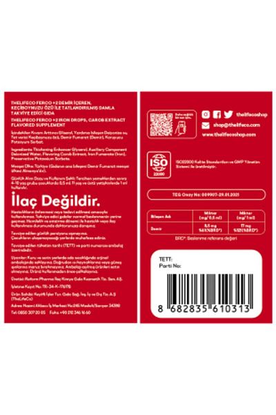 TheLifeCo Ferco 2 Value Iron Drops 30 ml