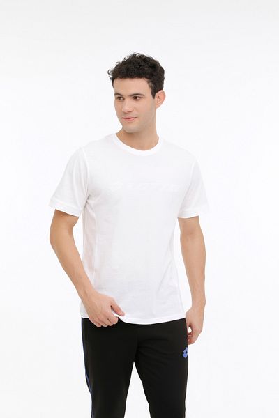 Lotto Tricou cu mânecă scurtă M-ATH DUE V TEE 4FX Ecru pentru bărbați