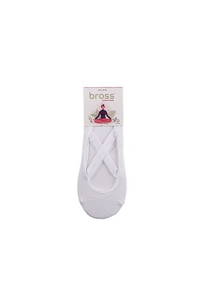 Bross Kadın Beyaz Kaydırmaz Taban Yoga Çorap