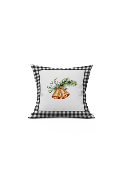 Evmila Față de pernă din catifea 43x43 cu model de inel cu tema de Anul Nou