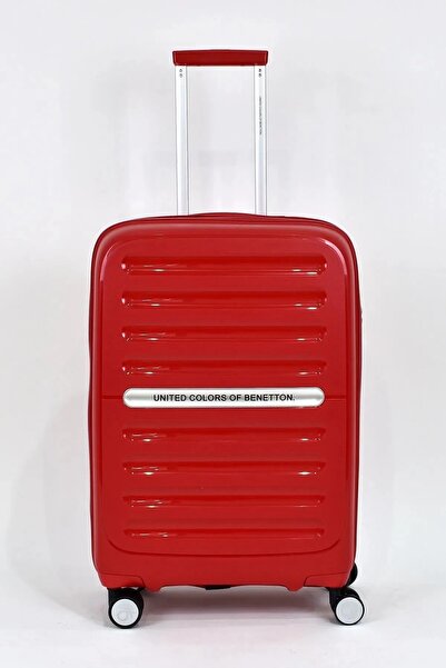 United Colors of Benetton Trolley Valiz Kırmızı Kabin Boy 14BNT1000-03-KR