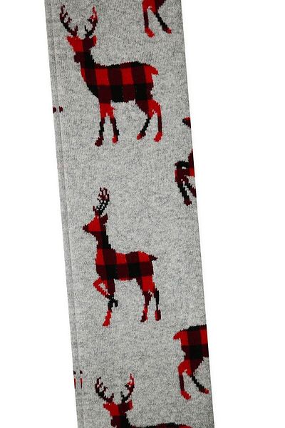 Bross Snow and Deer Patterned Towel Children's Pantyhose