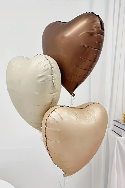 Atölye Mi Retro Krem 5 Yaş Balonlu Happy Birthday Kraft Bannerlı 3 Retro Kalp Balonlu Balon Seti