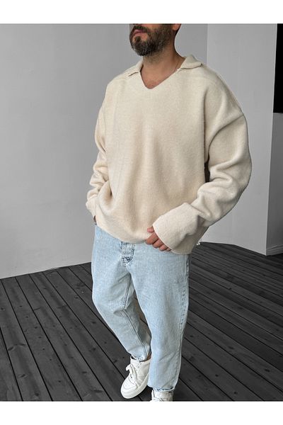 BYBASICMAN Beige Basic Stamp Sweat G-5554