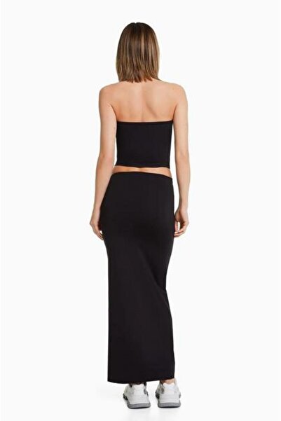 DEEP SECRET Side Slit Midi Skirt
