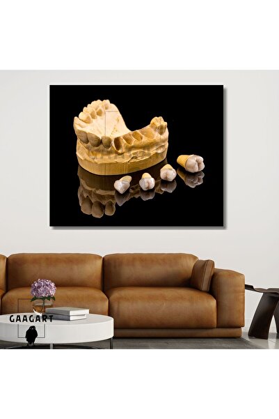 GAAGART Tekli Yatay Kanvas Dişçi Duvar Tablosu Hd Dental Diş Görseli