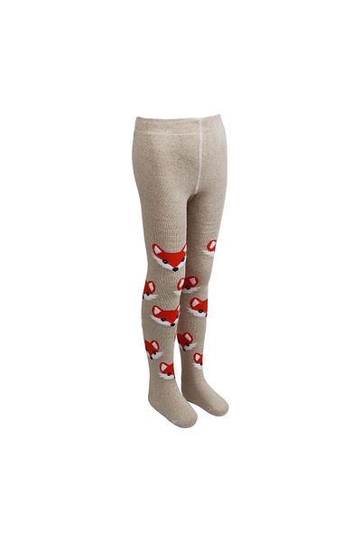 Bross Fox Pattern Towel Children's Pantyhose Winter Socks