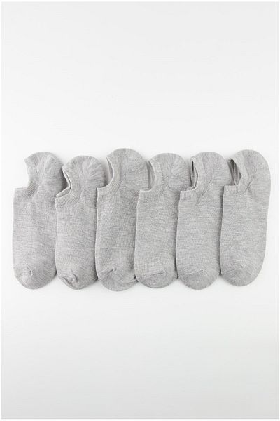 Bross Ανδρικές κάλτσες 6 Pack Basic Grey Sneaker