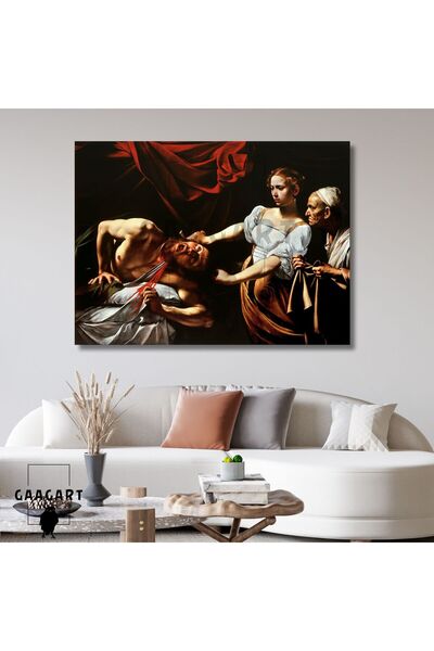 GAAGART Tekli Yatay Kanvas Caravaggio Judith Holofernes'in Başını Keserken