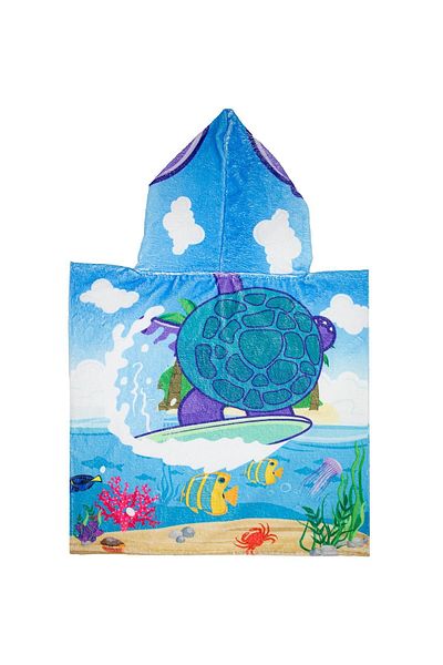 Bross Παιδική πετσέτα Poncho 60x60 με σχέδιο χελώνας