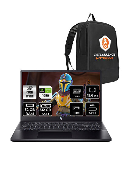ACER Nitro V15 i5-13420H 32GB 512GB SSD RTX4050/6GB 15.6'' FHD 144Hz FDOS & P...